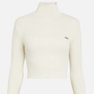 NWOT Kith Brier Cropped Baby Rib Turtleneck (Cream)